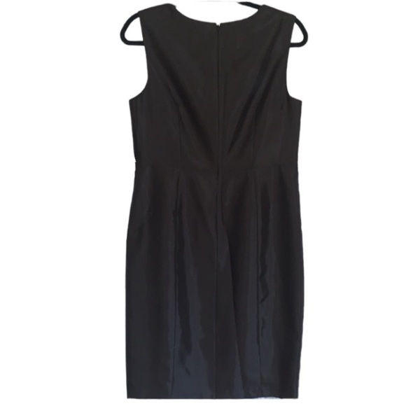 KASPER Elegant Evening Ladies Sleeveless Satin Sheath Dress Black Size 8 - Picture 5 of 14